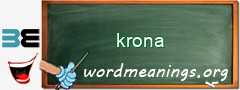 WordMeaning blackboard for krona